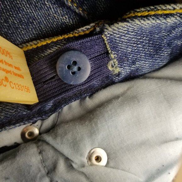 OP Jeans Youth 14 Bootcut Blue Baggy Fit Denim Wide Leg Skater Y2K Retro Vintage - Picture 6 of 10